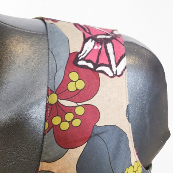 Marni Heathered Multi Floral Cotton Sleeveless Peplum Blouse/Top, - Picture 7 of 16